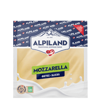 Mozzarella Alpiland σε φέτες.