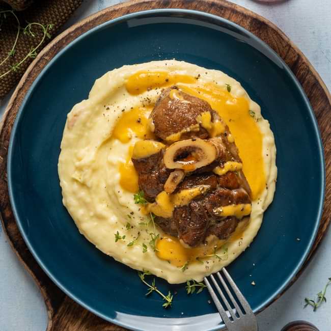 Συνταγή οσομπούκο με πουρέ πατάτας