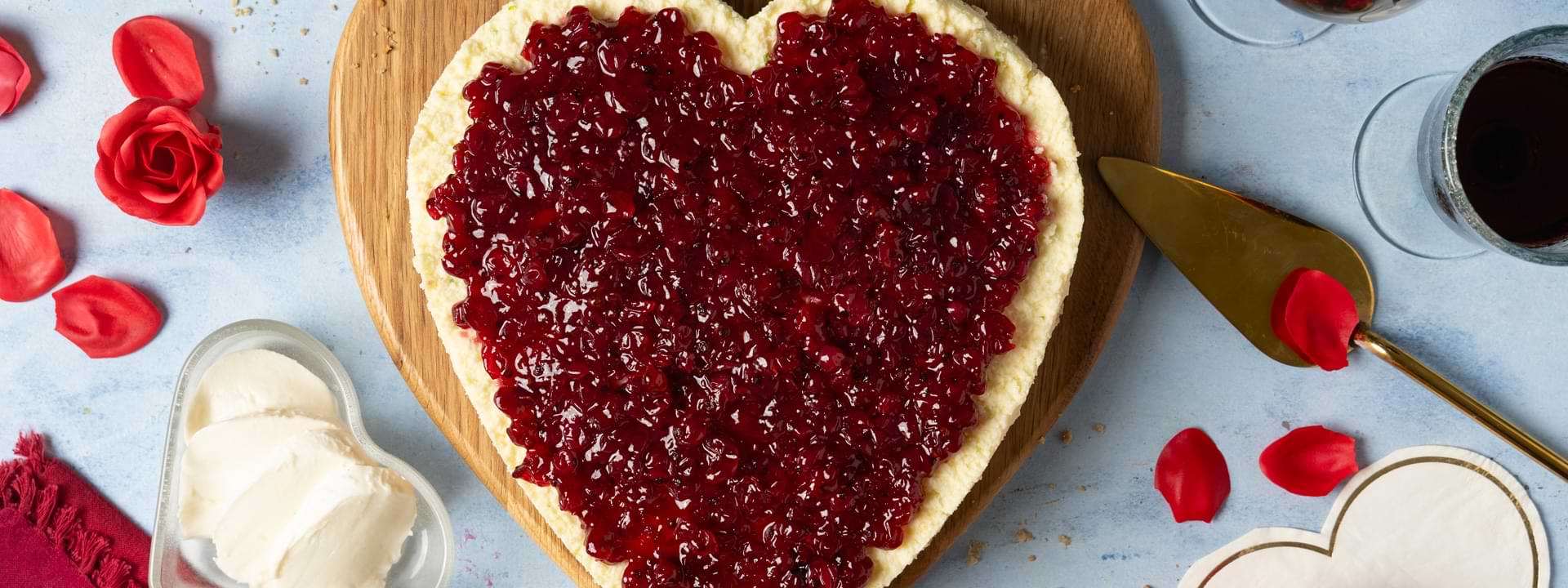 Header Image Cheesecake με μαρμελάδα φραγκοστάφυλο