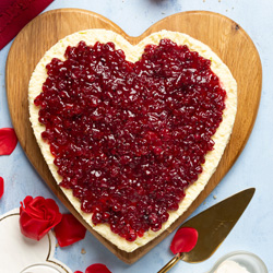 Cheesecake με μαρμελάδα φραγκοστάφυλο